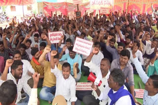 Junior Panchayat Secretaries strike