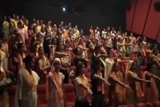 Women watch Kerala Story film in Jhabua