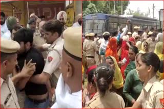 lathi charge on farmers in sirsa