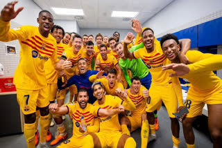 barcelona  la liga  la liga champions  la liga champions 2023  FC Barca  Espanyol  Espanyol vs Barcelona  ബാഴ്‌സലോണ  റോബര്‍ട്ടോ ലെവന്‍ഡോസ്‌കി  ലാലിഗ  ലാലിഗ ചാമ്പ്യന്‍സ് 2023  ലാലിക കിരീടം