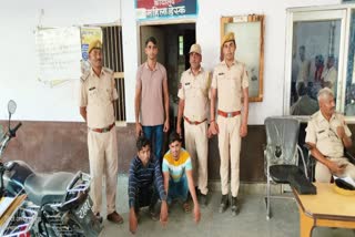 bharatpur 5 thugs caught in 3 police stations