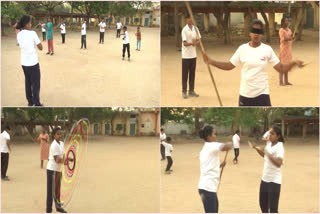 Young women of Anantapur doing Karrasamu training