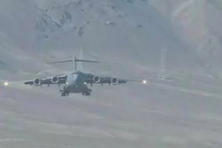 IAF Plane Stuck At Leh Airport