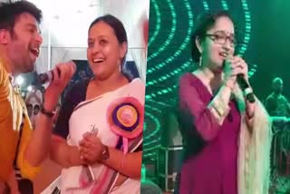 Veena George and Divya S Iyer  Veena George and Divya S Iyer singing on stage  Health minister Veena George  Veena George  Veena George sings Folk Song  Keyboardist Stephen Devassy  District Collector Divya S Iyer  സ്‌റ്റീഫന്‍ ദേവസിയ്ക്കൊപ്പം  നാടൻ പാട്ടുമായി വീണ ജോർജ്  വീണ ജോർജ്  വസീഗര പാടി വീണ്ടും ഞെട്ടിച്ച് ദിവ്യ എസ് അയ്യർ  ദിവ്യ എസ് അയ്യർ  സംഗീതജ്ഞന്‍ സ്‌റ്റീഫന്‍ ദേവസി  ആരോഗ്യമന്ത്രി  സംസ്ഥാന സര്‍ക്കാരിന്‍റെ രണ്ടാം വാര്‍ഷികം  സംഗീത പരിപാടി