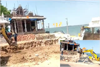 Demolished Temple Premises By Officials