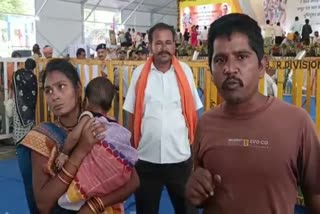 Man throws his baby on MP cm dais