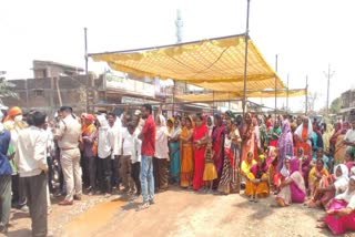 Villagers agitated in dhamtari