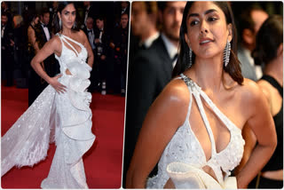 Internet seems mighty impressed by Cannes debutant Mrunal Thakur's white cutout gown