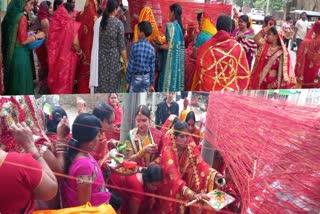 Women worshiped Vat Savitri in Sahibganj
