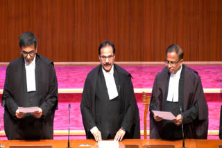 The apex court regains its full strength of 34 judges with the swearing-in of two new judges for a brief period as three judges -- Justices KM Joseph, Ajay Rastogi and V Ramasubramnian -- are demitting office during the summer vacation itself.