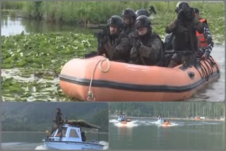 crpf-commandos-conduct-special-drill-in-dal-lake-ahead-of-g20-summit