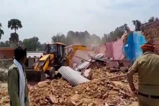 shahdol mama bulldozer ran on accused house