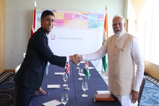 PM Modi Holds Bilateral Meet with UKs Rishi Sunak Discuss India UK FTA Negotiations