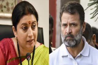 smriti irani against rahul gandhi  smriti irani rahul gandhi  bms l20 women workers meeting  bms  smriti irani  v muraleedharan  സ്‌മൃതി ഇറാനി  രാഹുൽ ഗാന്ധിക്കെതിരെ സ്‌മൃതി ഇറാനി  അമേഠി  രാഹുൽ ഗാന്ധി അമേഠി  ബിഎംഎസ്  ബിഎംഎസിന്‍റെ സംസ്ഥാനതല എല്‍20 വനിത തൊഴിലാളി സംഗമം