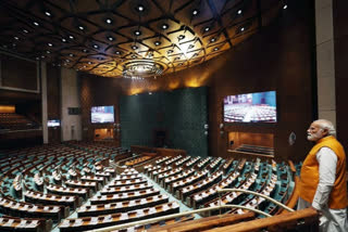 Modi at new parliament building