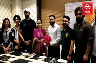 The team of "Mera Baba Nanak" Punjabi film watched the film sitting with the audience