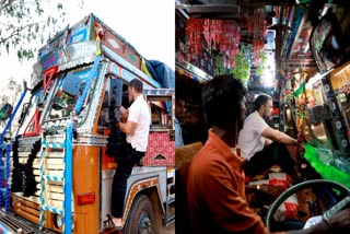 rahul gandhi truck ride