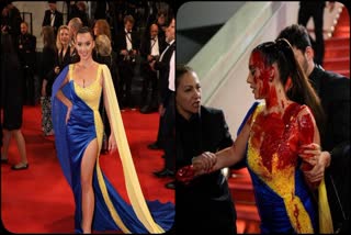 cannes-2023-blogger-pours-fake-blood-on-herself-while-dressed-in-ukrainian-colo