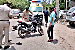 bike rider died in faridabad