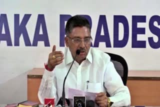 Former MP VS Ugrappa spoke at the press conference.