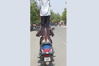 Video of stunt on scooty goes viral