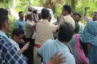 Protest Against MLC Anantha Babu