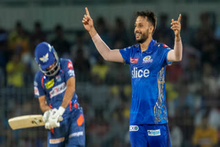 IPL 2023  IPL  lsg vs mi  aakash madhwal  aakash madhwal five wicket  aakash madhwal 5 wickets against lsg  IPL Playoff  ആകാശ് മധ്വാള്‍  ആകാശ് മധ്വാള്‍ അഞ്ച് വിക്കറ്റ്  ഐപിഎല്‍  മുംബൈ ഇന്ത്യന്‍സ്  ലഖ്‌നൗ സൂപ്പര്‍ ജയന്‍റ്‌സ്  ഐപിഎല്‍ എലിമിനേറ്റര്‍