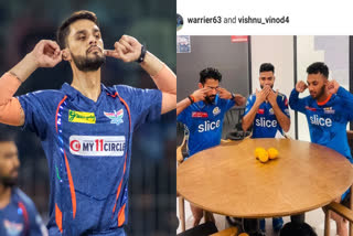 sandeep warrier  vishnu vinod  sandeep warrier and vishnu vinod sweet mango troll  sweet mango  sandeep warrier sweet mango post  IPL  IPL 2023  Naveen Ul Haq  Naveen Virat Fight  Mumbai Indians  LSG vs MI  ഐപിഎല്‍  സന്ദീപ് വാര്യര്‍  വിഷ്‌ണു വിനോദ്  സന്ദീപ് വാര്യര്‍ നവീന്‍ ട്രോള്‍  നവീന്‍ ഉല്‍ ഹഖ്  മുംബൈ ഇന്ത്യന്‍സ്  ലഖ്‌നൗ സൂപ്പര്‍ ജയന്‍റ്‌സ്