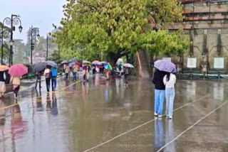 Heavy rain and hailstorm in Shimla