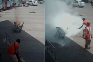 korba bike fire extinguished