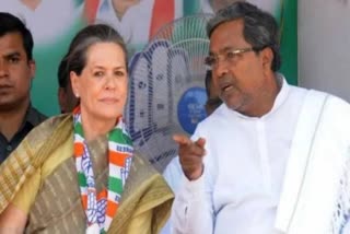 Etv BharatSiddaramaiah meets Sonia Rahul in Delhi ahead of cabinet expansion in Karnataka