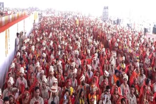 Rajasthan mass wedding ceremony 2222 couples have tied the knot