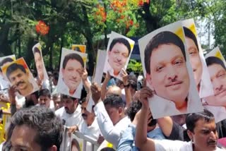 m krishnappa priyakrishna supporters protest