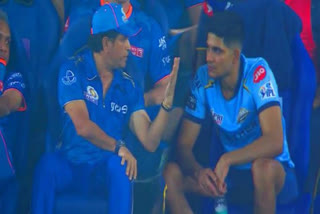 IPL 2023  shubman gill  sachin tendulkar  shubman gill with sachin tendulkar  GT vs MI  Mumbai Indians  Gujarat Titans  ശുഭ്‌മാന്‍ ഗില്‍  സച്ചിന്‍ ടെണ്ടുല്‍ക്കര്‍  ഐപിഎല്‍  ഗുജറാത്ത് ടൈറ്റന്‍സ്  മുംബൈ ഇന്ത്യന്‍സ്