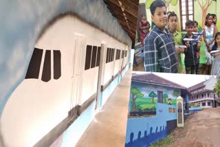 Wall painting in Manganam CMS LP School  മാങ്ങാനം എല്‍പി സ്‌കൂള്‍  നവാഗതരെ വരവേല്‍ക്കാനൊരുങ്ങി  അറിവിലൂടെ അതിരുകളില്ലാതെ പറന്നുയരാം  ചുവരില്‍ കൂറ്റന്‍ വിമാനം  കോട്ടയം മാങ്ങാനം സിഎംഎസ്‌ എല്‍പി സ്‌കൂള്‍  കോട്ടയം വാര്‍ത്തകള്‍  കോട്ടയം ജില്ല വാര്‍ത്തകള്‍  കോട്ടയം പുതിയ വാര്‍ത്തകള്‍  kerala news updates  news live  latest news in kerala