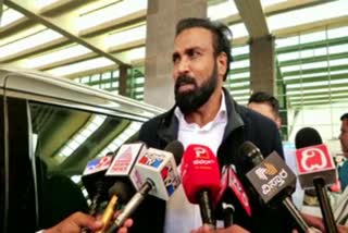 Former minister Sriramulu spoke to reporters