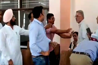 scuffle between MLA and tehsildar in Hanumangarh over girdawari