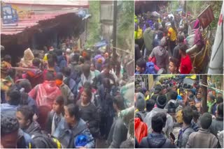 Jam on Kedarnath pedestrian route