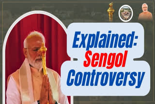 PM Modi received the 'Sengol' from Thiruvavaduthurai Adheenam and placed it in the new parliament, in an attempt by the ruling party "to reminisce the transfer of power in 1947." Here's everything you need to know about the political controversy it stoked over its historicity.