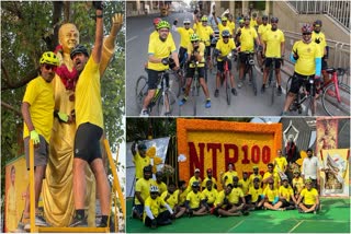 ntr 100th birthday Cyclists tributes