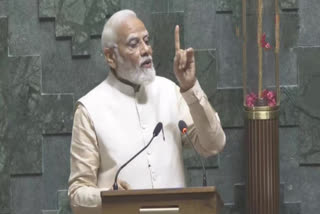 Prime Minister Narendra Modi addressing at the New Parliament House