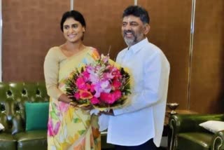 YS Sharmila met  DCM DK Shivakumar in Bengaluru