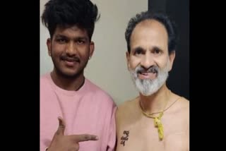 Raghavendra Rajkumar gets a tattoo of his brother puneeth rajkumar name
