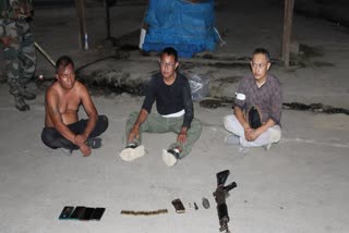 Three held with arms and ammo in Manipur