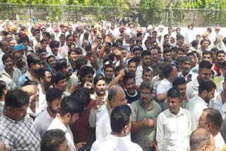 Protest at Bhilwara Collectorate