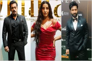 Sara-Nora to Vicky Kaushal, stellar looks from IIFA 2023 green carpet,IIFA 2023 ಗ್ರೀನ್ ಕಾರ್ಪೆಟ್​ನಲ್ಲಿ ಬಾಲಿವುಡ್​ ಬಣ್ಣದ ಹಕ್ಕಿಗಳ ಕಲರವ