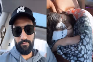Vicky Kaushal records Sara Ali Khan as she takes nap en route to Lucknow after attending IPL final