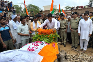 haryana bsf jawan Narendra Kumar cremation