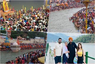 Devotees Taking Holy Bath in Ganga