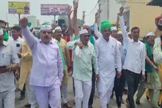 Farmers march in Laksar